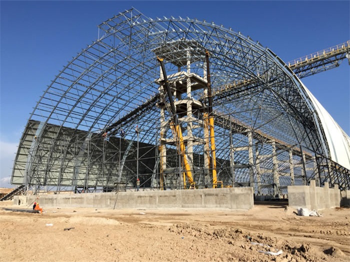 庄河煤机油桶翘工程网架